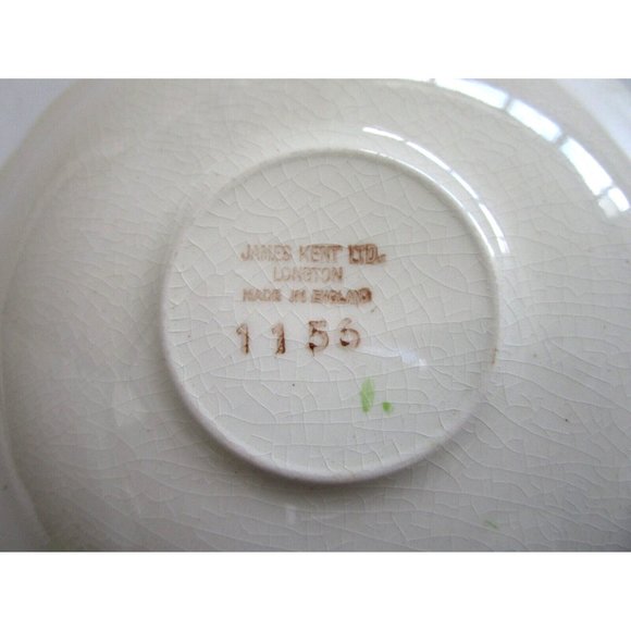 James Kent Longton England Green Cup & Saucer & Flower Handle #1156 VTG - *READ* - Picture 12 of 14
